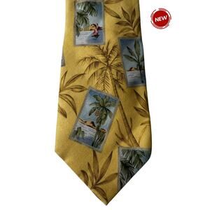 Tommy Bahama Yellow Silk 55" Necktie One Size NWT| 51-3